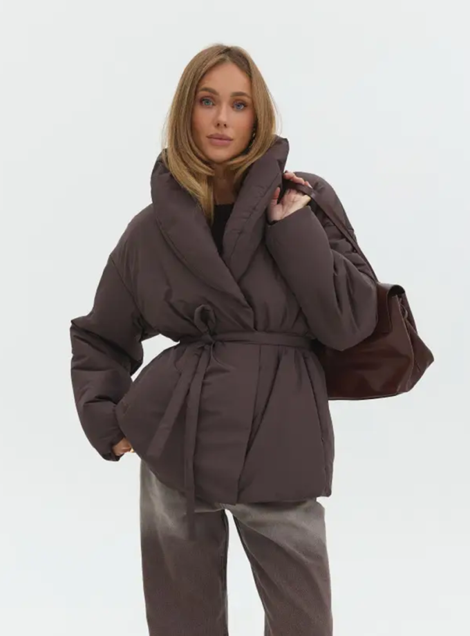 Куртка з поясом утеплена TWICE (TWC_OW250111188)