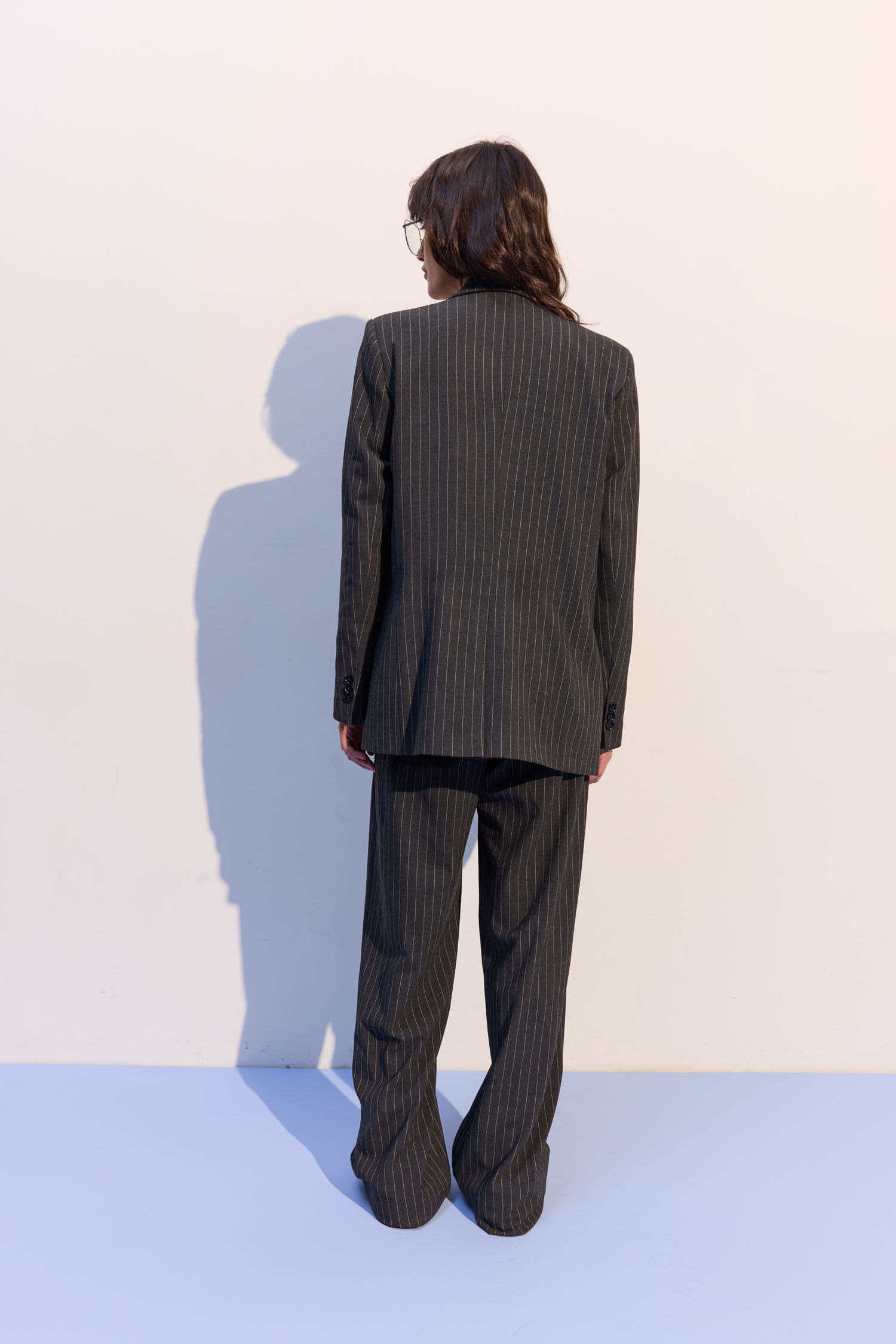 00003736-4 Брюки палаццо в широку смужку графітові THE LACE (TLA_00003736) - фото 4