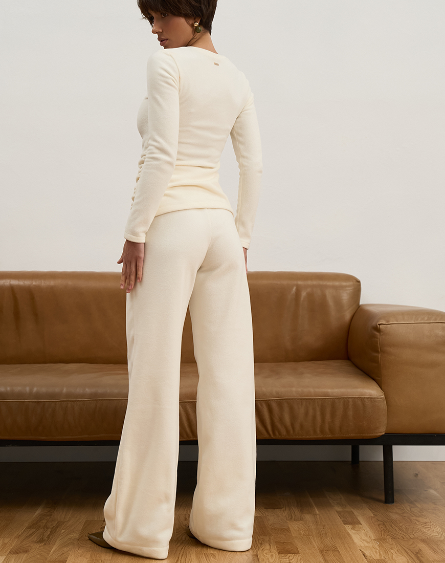 1AK03487 Штани широкі зі стрілкою поларфліс молочні MMSW (MMSW_ШШЗС-W26-ML) - фото 5