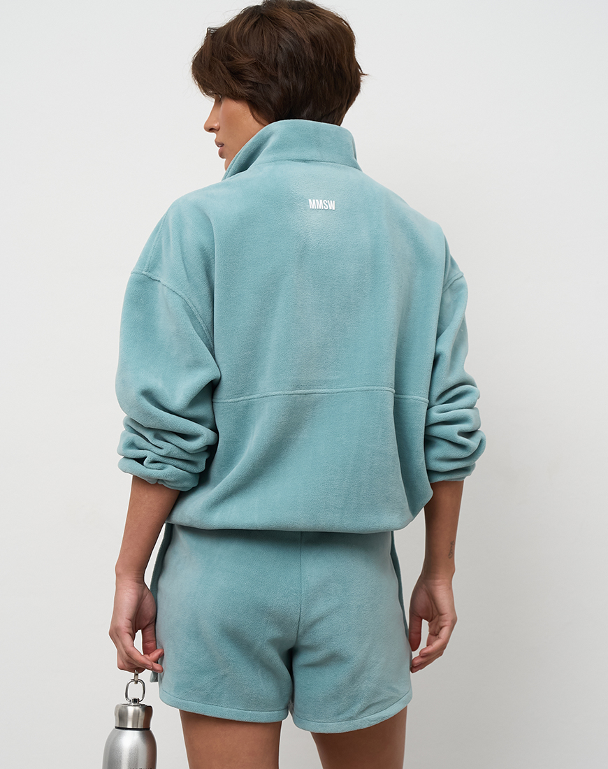 1AK04709 Світшот флісовий на півблискавці морська хвиля MMSW (MMSW_СФНП-W26-TU) - фото 2