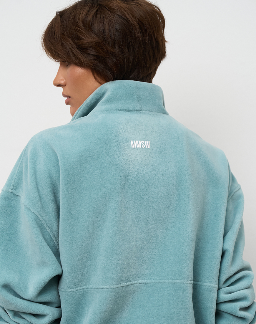 1AK04713 Світшот флісовий на півблискавці морська хвиля MMSW (MMSW_СФНП-W26-TU) - фото 6