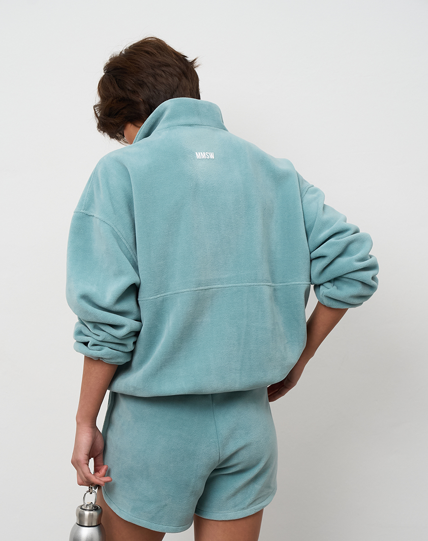 1AK04723 Світшот флісовий на півблискавці морська хвиля MMSW (MMSW_СФНП-W26-TU) - фото 8