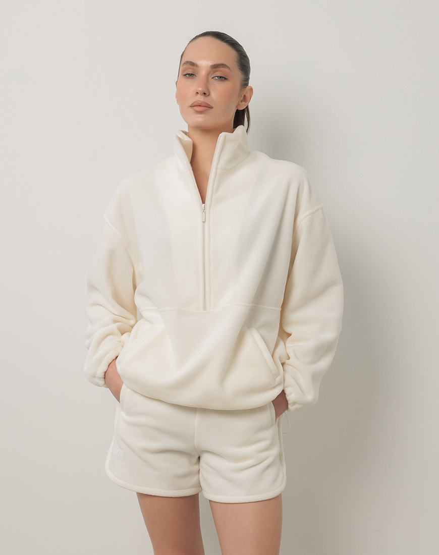 2025-12-30 15.26.58 Шорти спортивні з вирізами поларфліс молочні MMSW (MMSW_ШСЗВФ-W26-ML) - фото 2