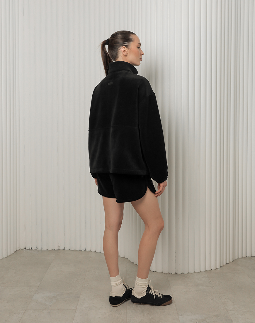 2025-12-30 15.36.17 Шорти спортивні з вирізами поларфліс чорні MMSW (MMSW_ШСЗВФ-W26-BL) - фото 5