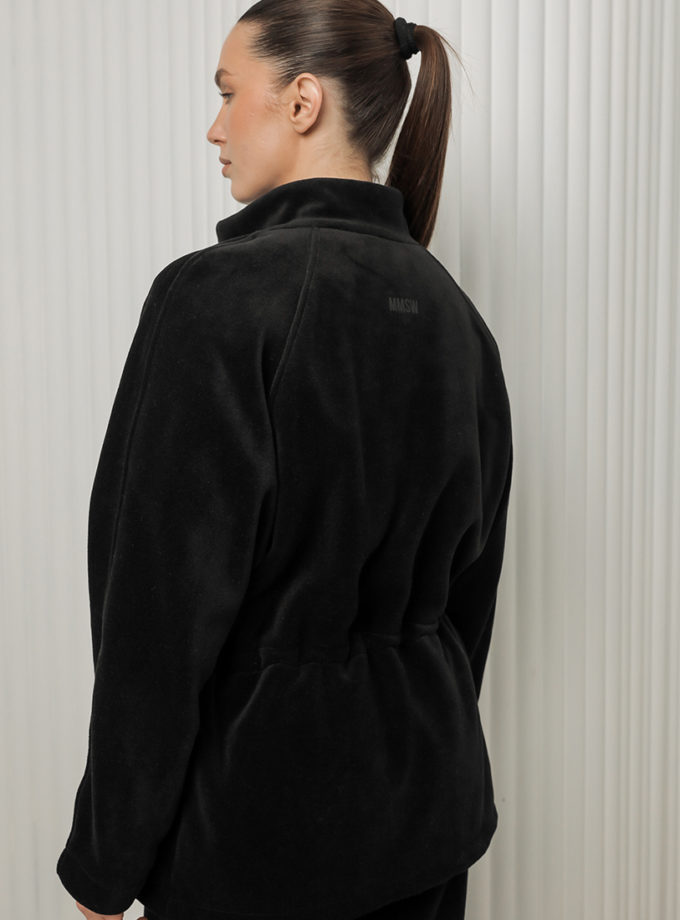 Кофта флісова на блискавці чорна MMSW (MMSW_КФНБ-W26-BL)