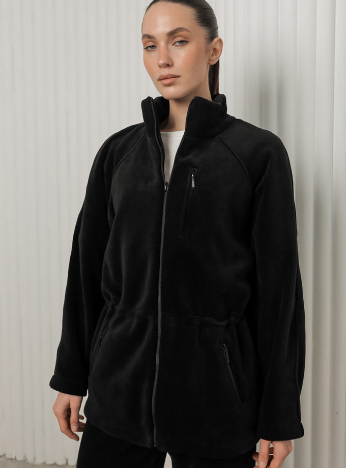 Кофта флісова на блискавці чорна MMSW (MMSW_КФНБ-W26-BL)