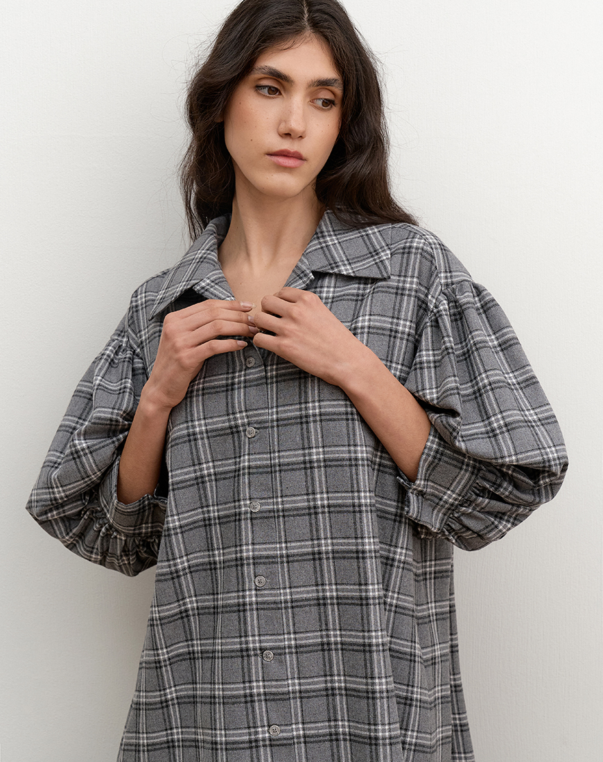 5_4 Сукня-сорочка Between сіра AMBITNA (Ambtn_29-1-1) - фото 5