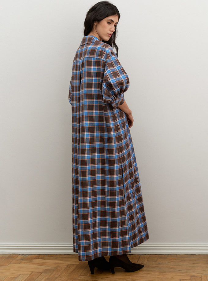 Сукня-сорочка Between блакитно-коричнева AMBITNA (Ambtn_29-1)