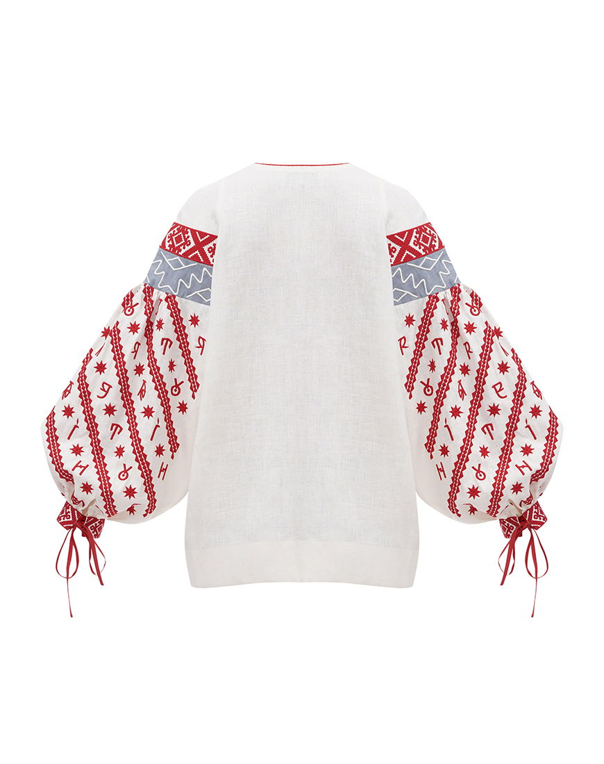 beJI5Tf70TW0cK0CTebZR7d7tO9MuUsi3EZSg3fh Жіноча вишита блуза присвячена абетці Rutenia ETNODIM (ETN_Rutenia) - фото 6