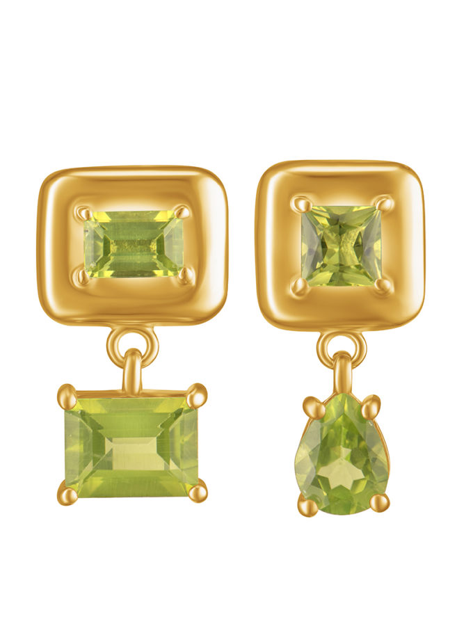 Сережки Splash Green RIMMART JEWELRY (RAJ_ERApl-071)