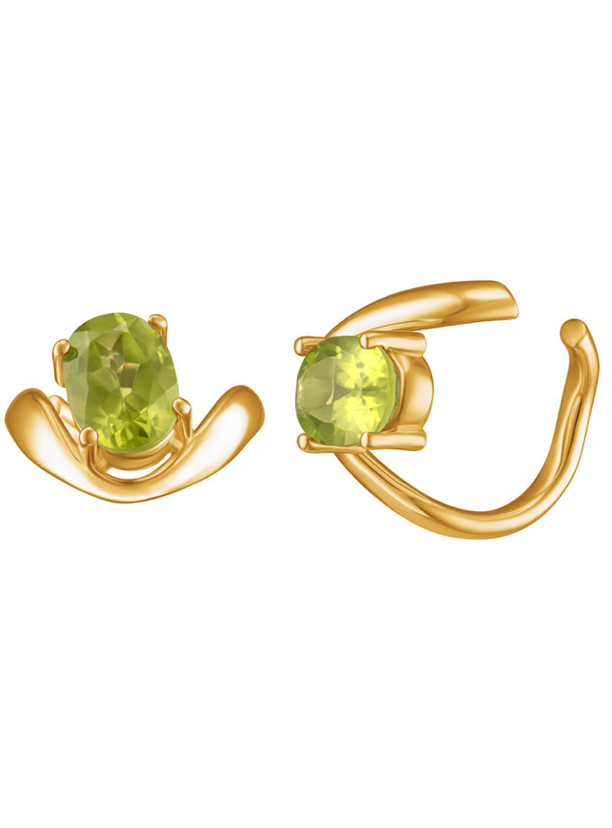 Каф Splash green RIMMART JEWELRY (RAJ_ERApl-069g)