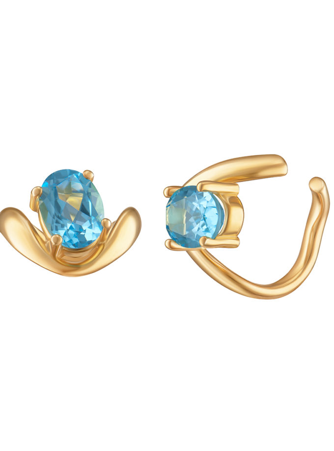 Каф Splash blue RIMMART JEWELRY (RAJ_ERApl-069b)