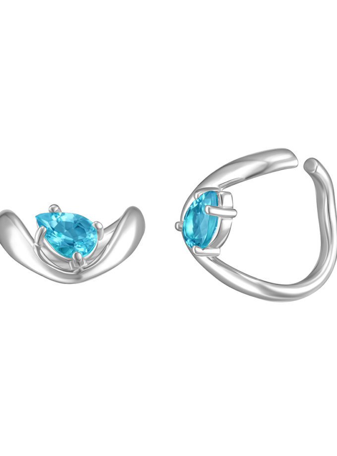 Каф Splash blue RIMMART JEWELRY (RAJ_ERA-070b)