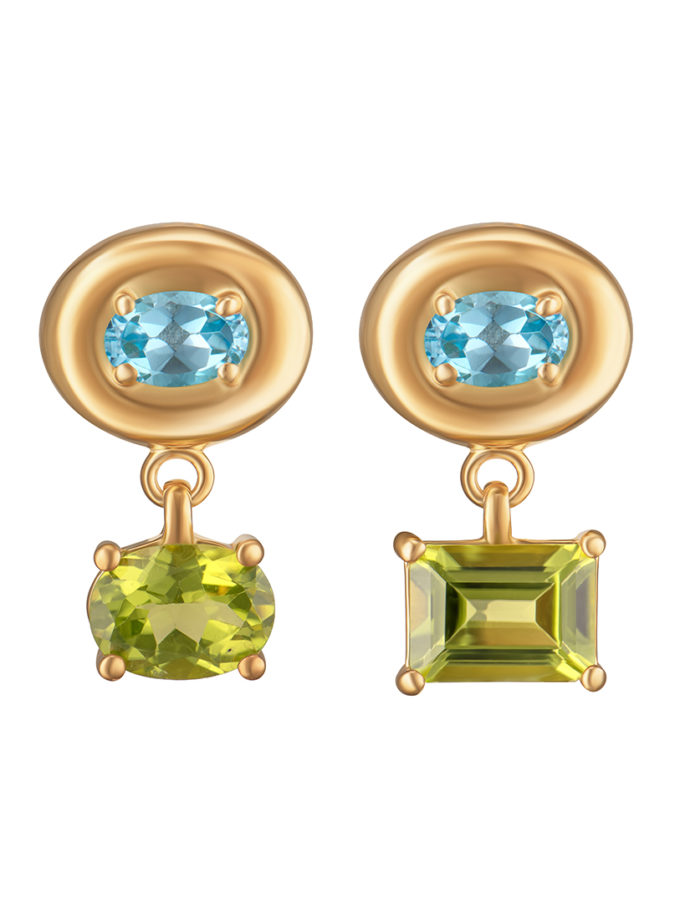 Сережки Splash Blue-Green RIMMART JEWELRY (RAJ_ERApl-073)