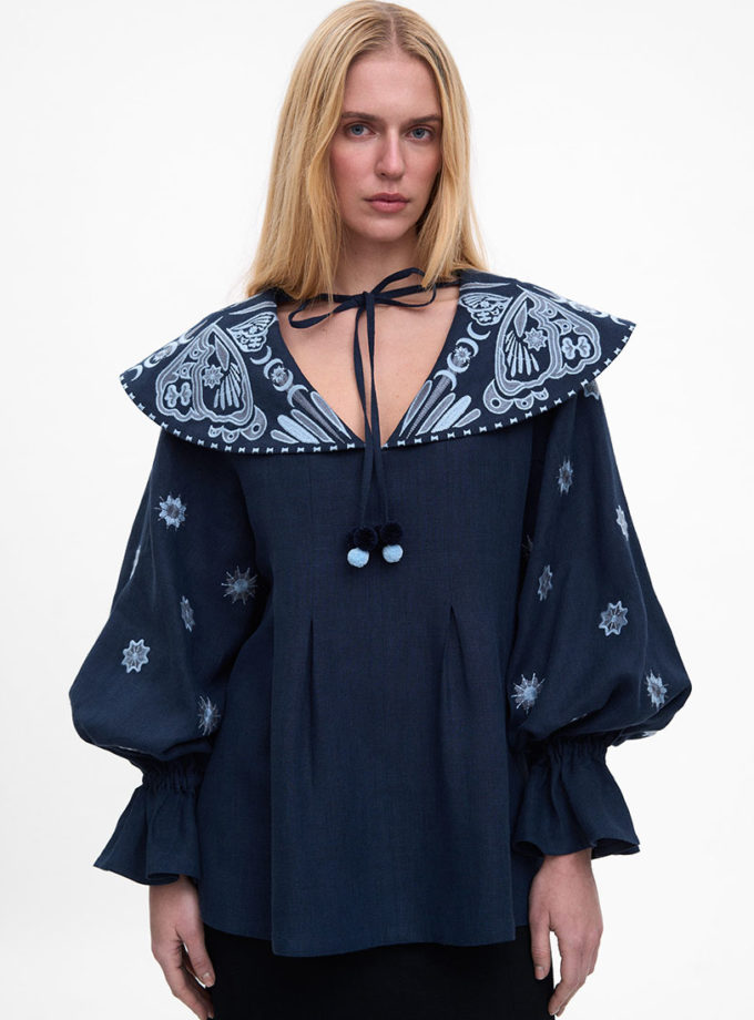 Синя блуза Легіт ETNODIM (ETN_ilehi-bl)