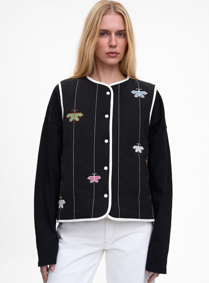 Чорний жилет Сяйвиця ETNODIM (ETN_siayvytsia_bl)