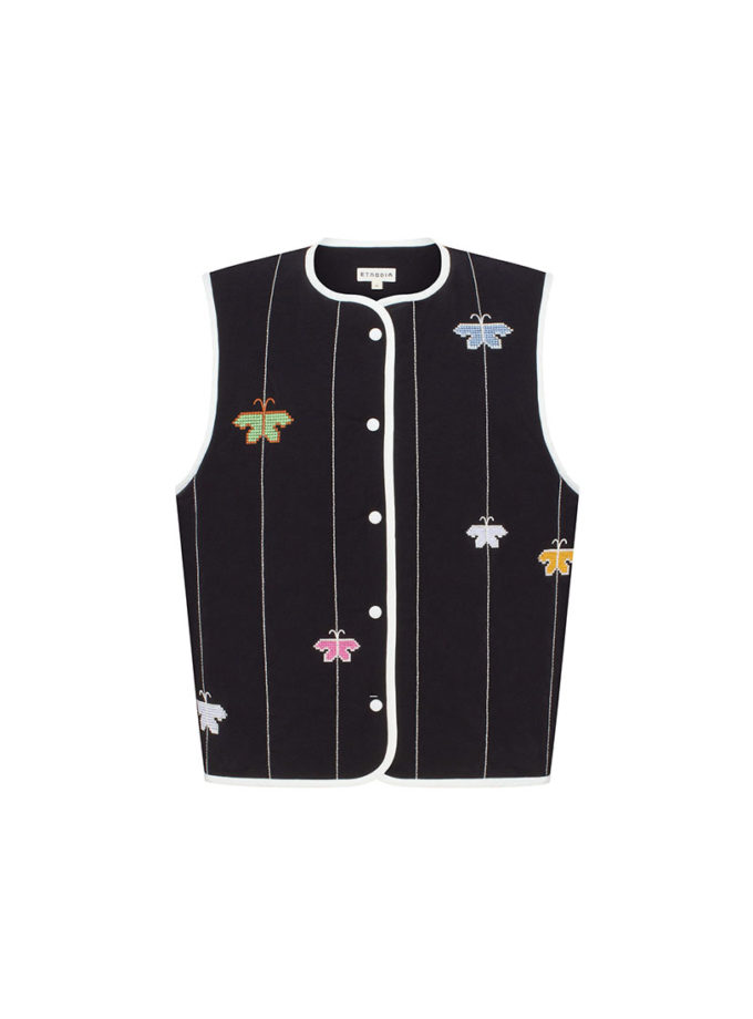 Чорний жилет Сяйвиця ETNODIM (ETN_siayvytsia_bl)