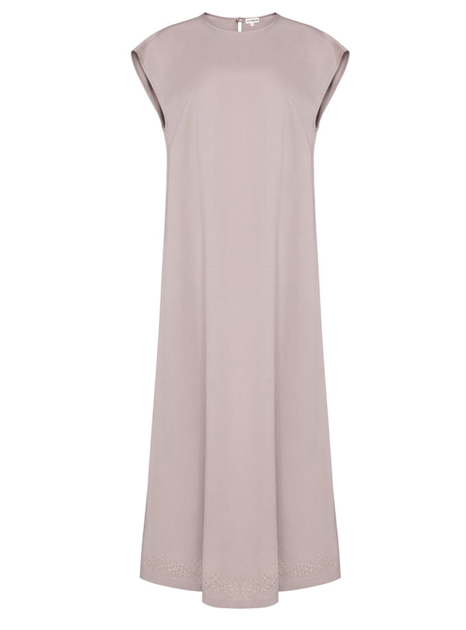 Бежева вишита сукня Невіт ETNODIM (ETN_nevit-bg)