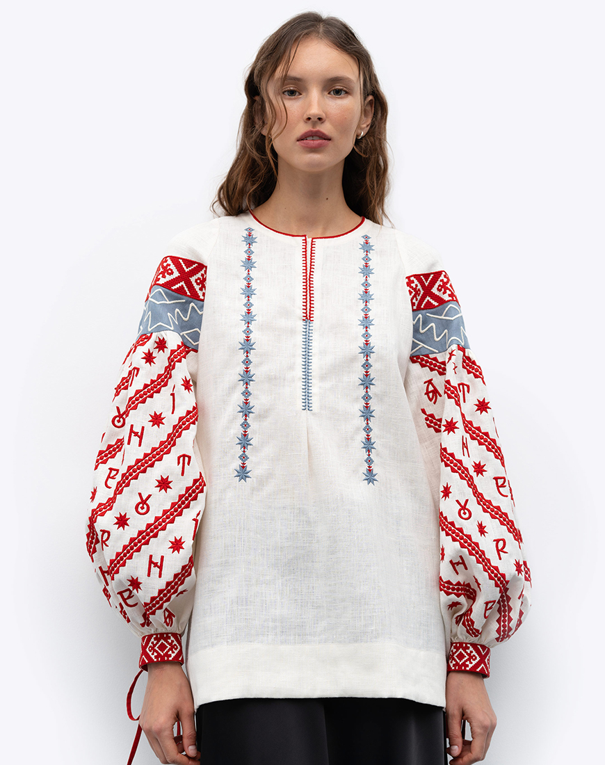 gsSDCjnXW2iuUmBfpmMI2vP88NKzLJEk5dS2wghn Жіноча вишита блуза присвячена абетці Rutenia ETNODIM (ETN_Rutenia) - фото 2