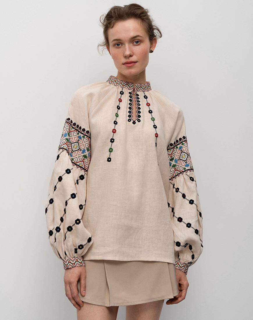 kWT1ZJjgLSsemuRE0ZMAfsSmUVh3cp77WXlZqQHL Жіноча сорочка регіону Опілля Berezhany ETNODIM (ETN_Berezhany) - фото 2