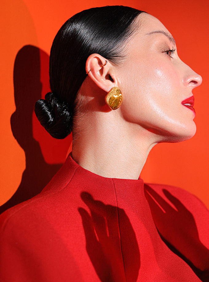 Сережки Flow Shape RIMMART JEWELRY (RAJ_ERApl-080)