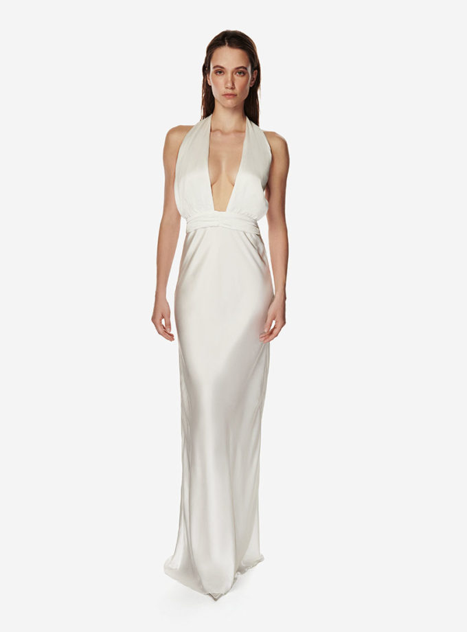 Довга вечірня сукня із італійської сатинової віскози PEACH PEACH LINGERIE (PP_SODRI2503-w)