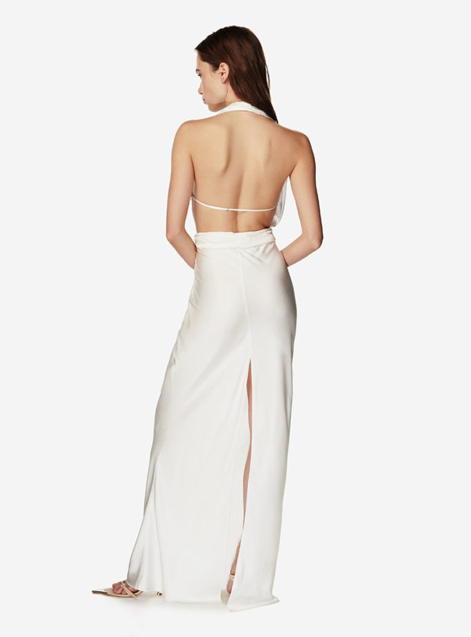 Довга вечірня сукня із італійської сатинової віскози PEACH PEACH LINGERIE (PP_SODRI2503-w)