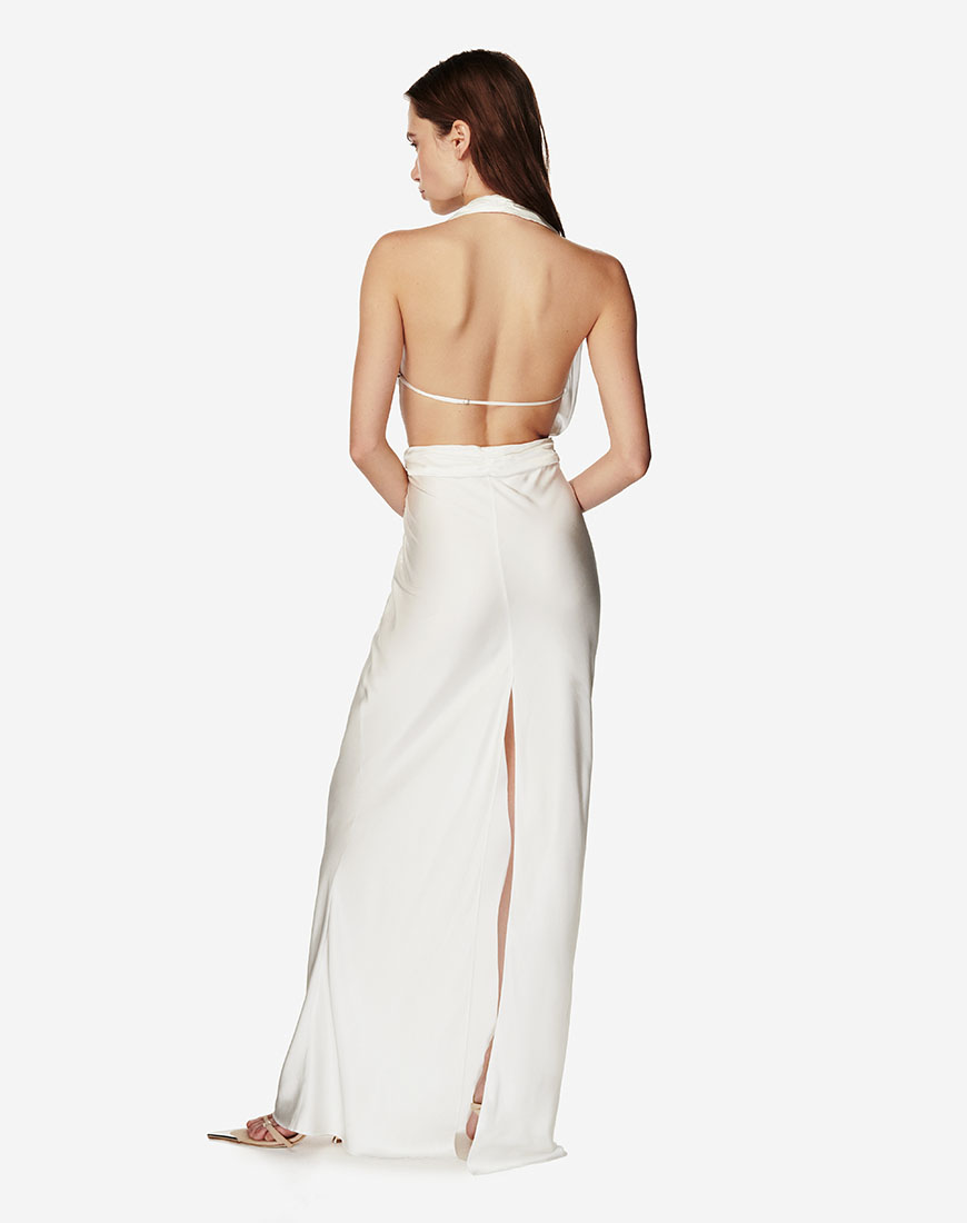 peach_june_95643 Довга вечірня сукня із італійської сатинової віскози PEACH PEACH LINGERIE (PP_SODRI2503-w) - фото 2