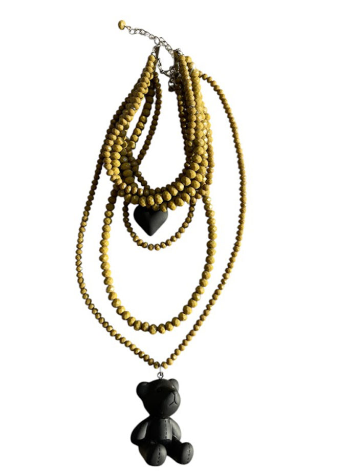 Підвіска лава з хрестом і ведмедиком SMART JEWELRY (SJ_023)