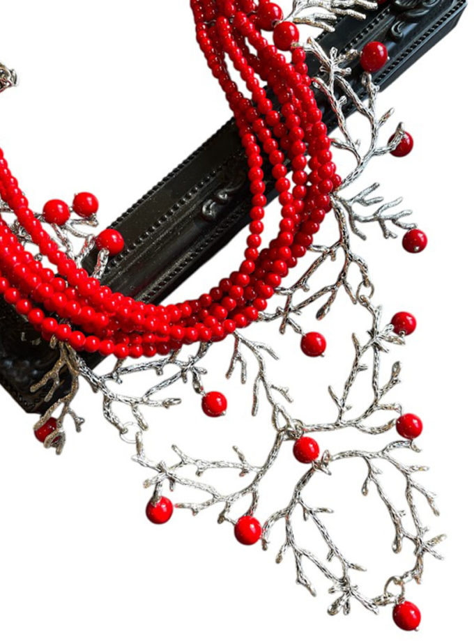 Чокер червоний з гілочками SMART JEWELRY (SJ_032)