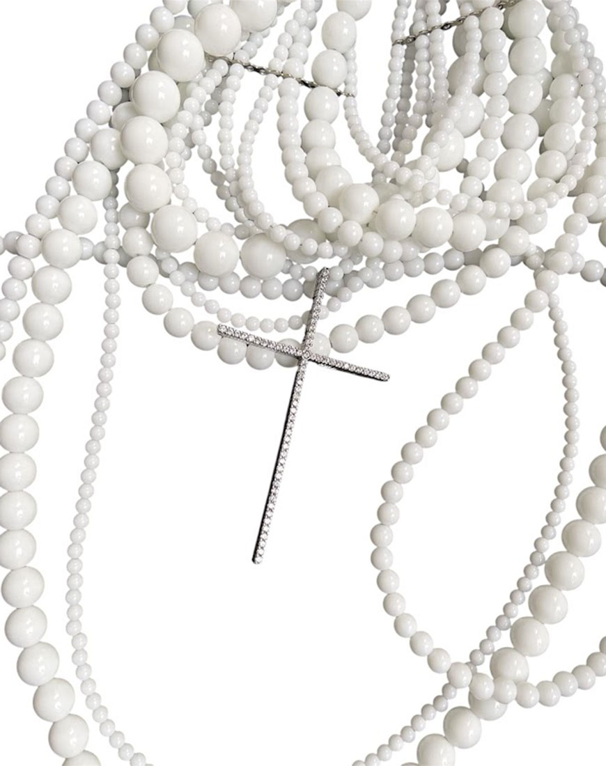 Photoroom_20260124_220057 Прикраса біла з хрестом SMART JEWELRY (SJ_031) - фото 2