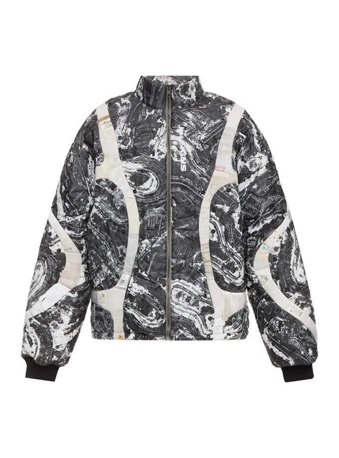 Куртка-пуховик з принтом PLNGNS (PLNGNS_PFFR-PRNT-JCKT-GRY-0061)