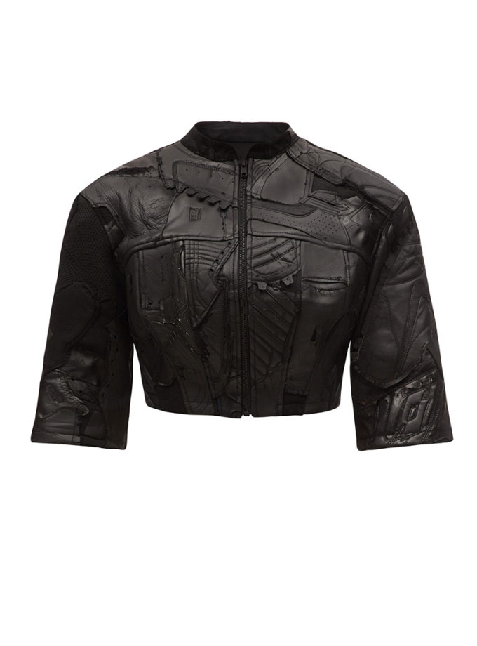 Жіноча коротка шкіряна куртка PLNGNS (PLNGNS_WMN-CRP-LTHR-JCKT-BLC0026)