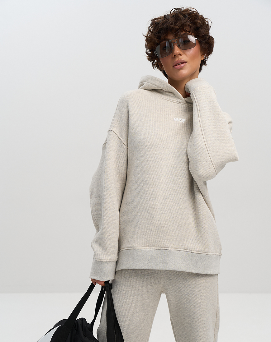1AK02020 Худі з відстрочкою світло-сірий меланж MMSW (MMSW_ХЗВ-S25-LML) - фото 3