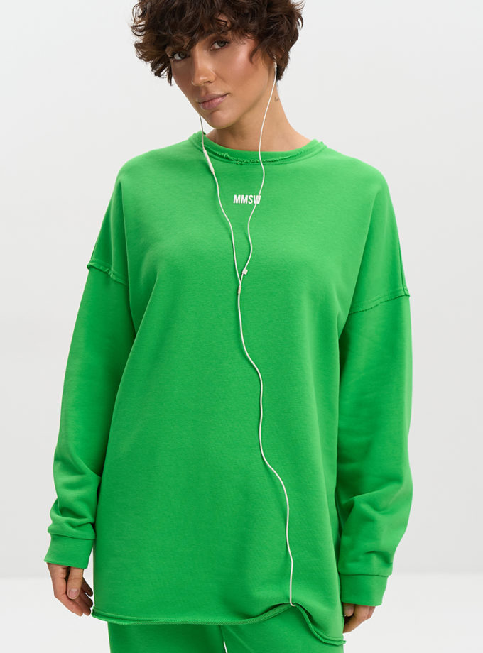 Світшот з необробленим краєм SS зелений MMSW (MMSW_СЗНК-SSOS-G)