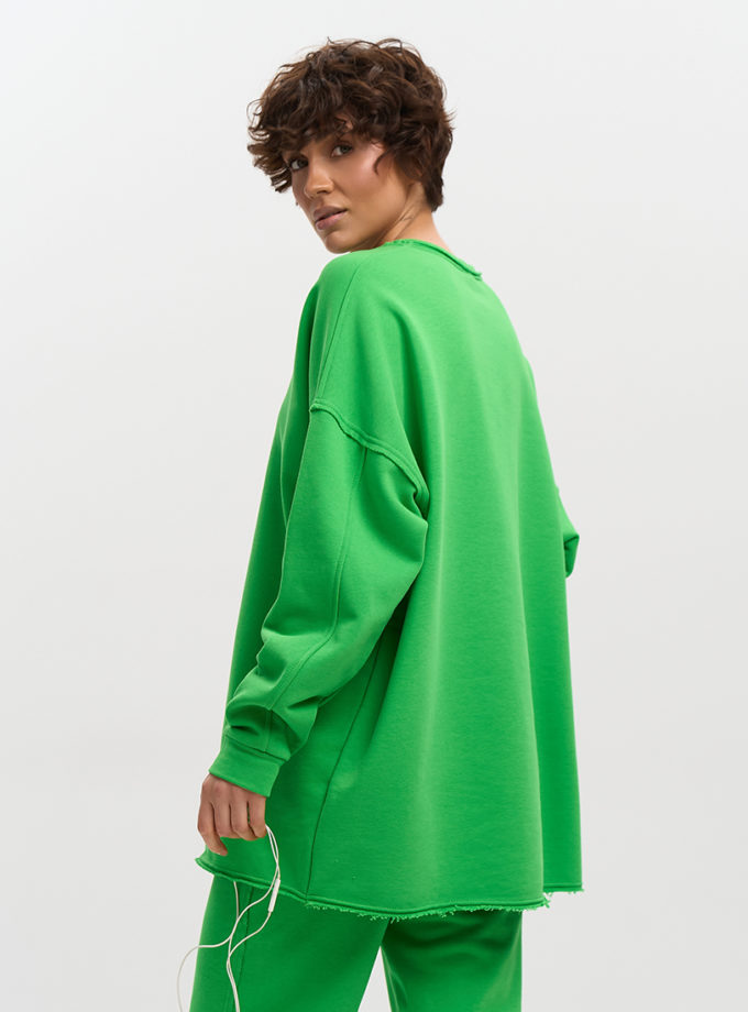 Світшот з необробленим краєм SS зелений MMSW (MMSW_СЗНК-SSOS-G)