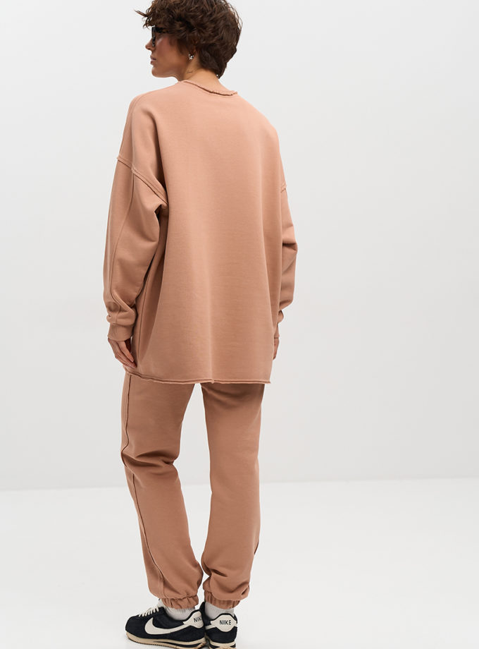 Штани балони з необробленим краєм SS макіато MMSW (MMSW_ШБЗНК-SSXS-MK)