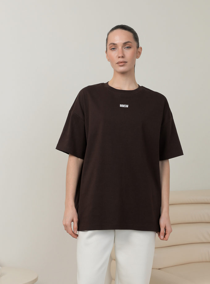 Футболка базова SS шоколадна MMSW (MMSW_ФБ-SS-DCH)