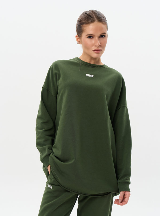 Світшот з необробленим краєм SS хакі MMSW (MMSW_СЗНК-SSOS-KH)