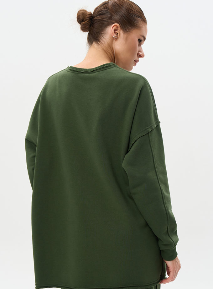 Світшот з необробленим краєм SS хакі MMSW (MMSW_СЗНК-SSOS-KH)