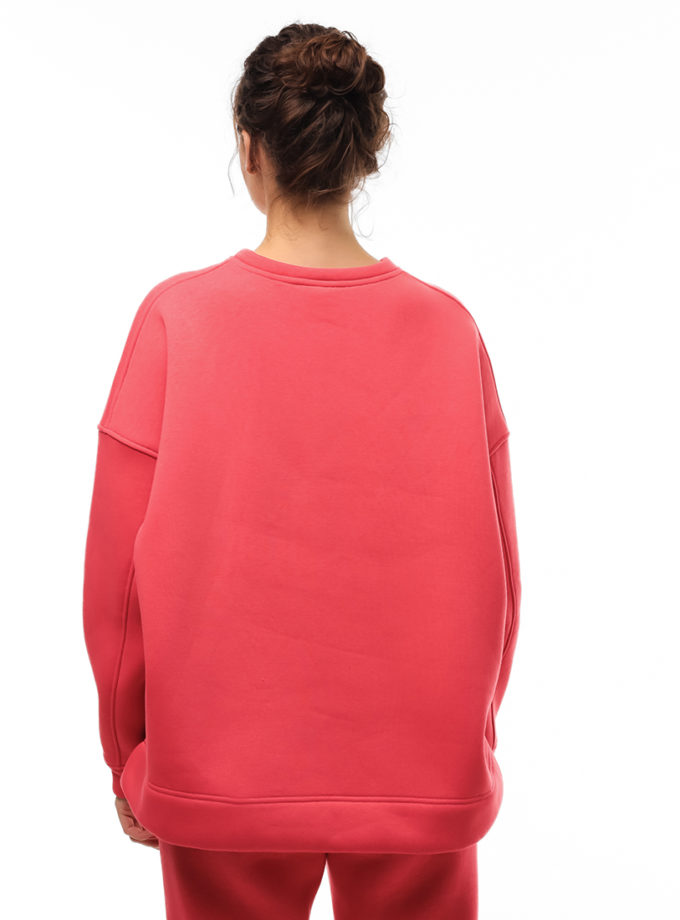 Світшот утеплений з логотипом W25 коралл MMSW (MMSW_СУЗЛ-W25-GD)