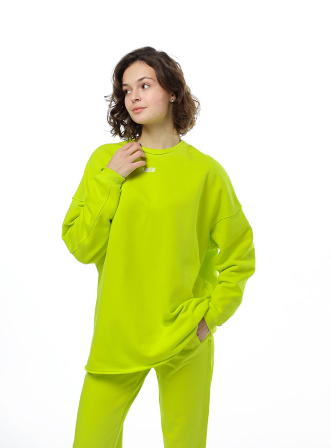 Світшот з необробленим краєм SS  яскраво-жовтий MMSW (MMSW_СЗНК-SSOS-BY)