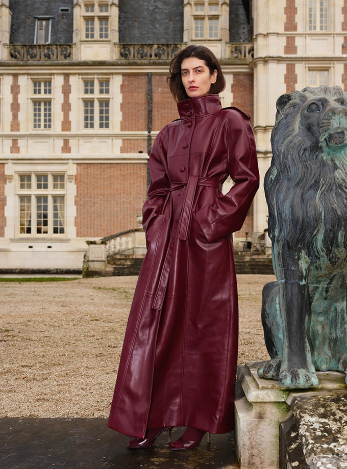 Тренч у довжині максі з високим коміром FABBY (FBB_FB11)