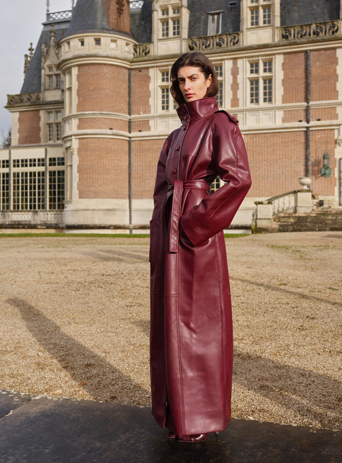 Тренч у довжині максі з високим коміром FABBY (FBB_FB11)