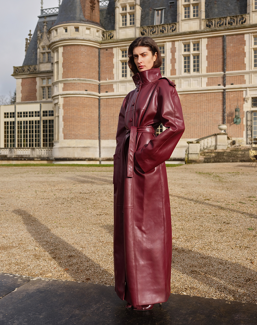 DDDDd1947 Тренч у довжині максі з високим коміром FABBY (FBB_FB11) - фото 2