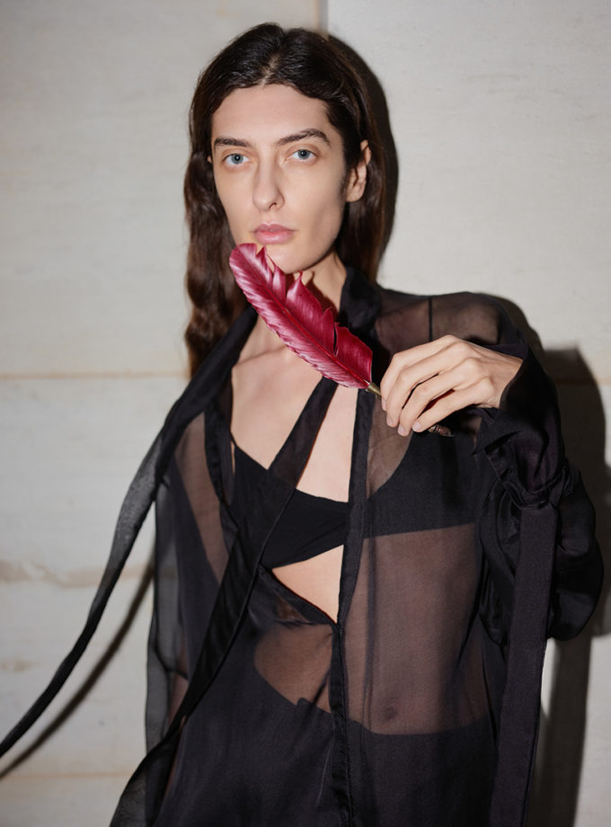 Чорна сорочка Mina FABBY (FBB_FB9)