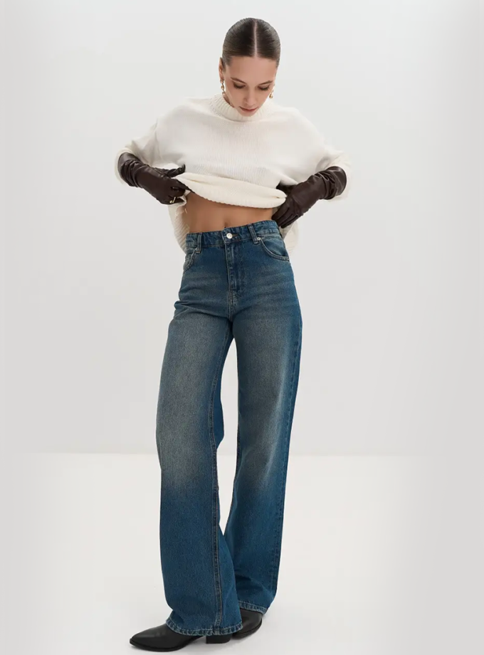 Джинси Wide Leg сині вінтажні wl 594 TWICE (TWC_3408-105772-dzhinsi)