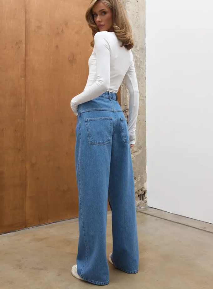 Джинси Wide Leg сині з акцентними швами WL 591 TWICE (TWC_3394-105697-dzhinsi)