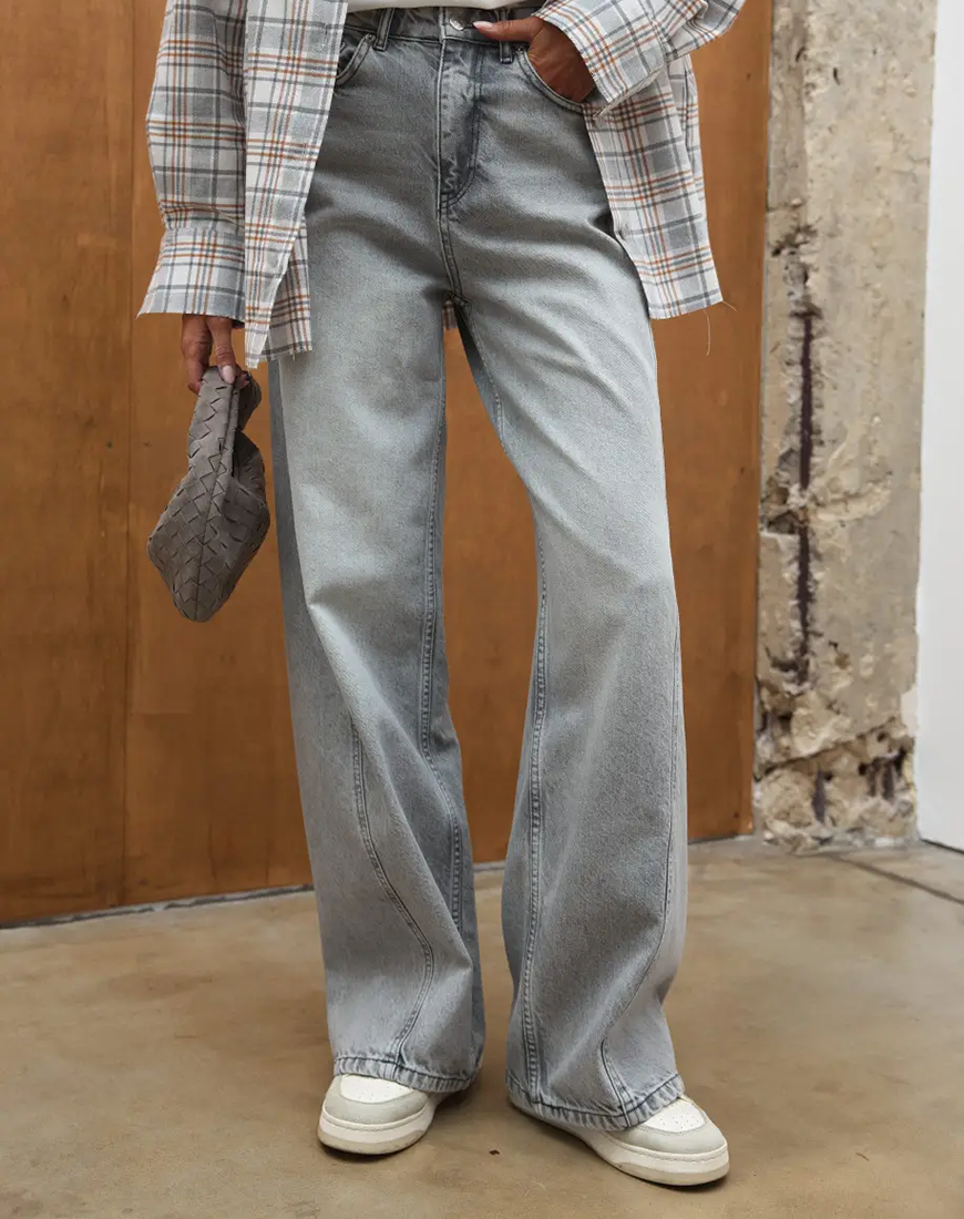 dzhinsi-wide-leg-siri-z-shvami-wl-588 (2) Джинси wide leg сірі з швами wl 588 TWICE (TWC_3395-105703-dzhinsi) - фото 2