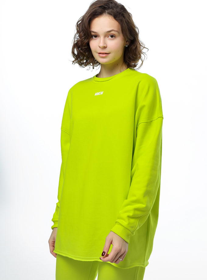 Світшот з необробленим краєм SS  яскраво-жовтий MMSW (MMSW_СЗНК-SSOS-BY)